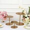 3 Gold Round Metal Cupcake Stands Dessert Pedestals Party Events Decorations